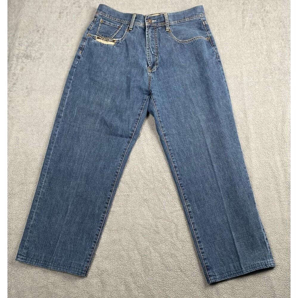 Pepe Jeans Mens size 34 blue baggy hip hop grunge style jeans wide leg VINTAGE
